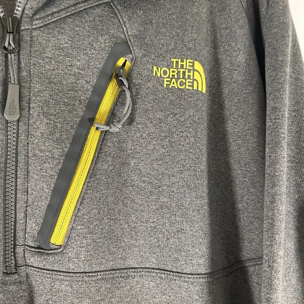 The North Face Jacket Men's Large Grey 1/4 Zip Pockets Turtleneck Pullover